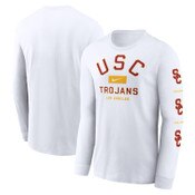 USC Trojans Men's Nike White 2-Hit Cotton Long Sleeve T-Shirt